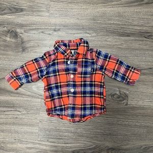 Oshkosh B’gosh flannel button down - 0-3months
